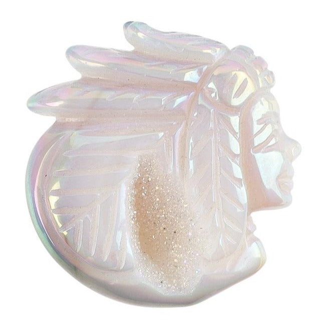 2.2 Inch Aura Angel Druzy Agate Crystal Figurine