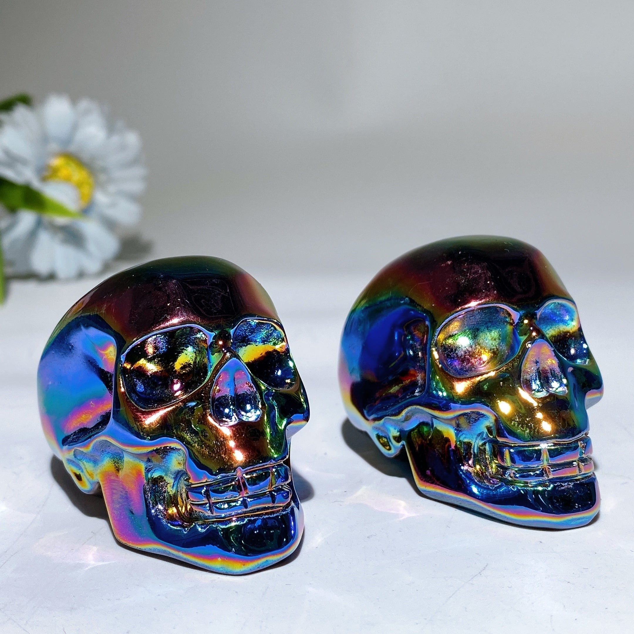 2.2 inch Aura Crystal Healing Skull Carving