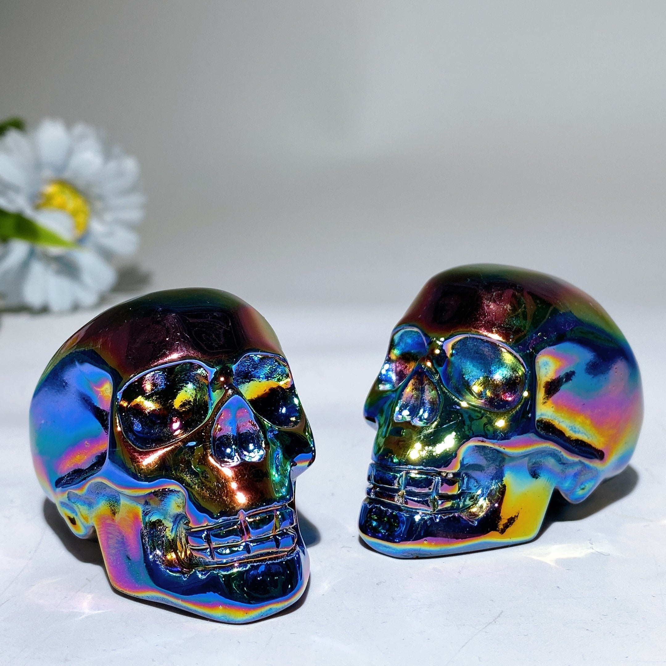2.2 inch Aura Crystal Healing Skull Carving