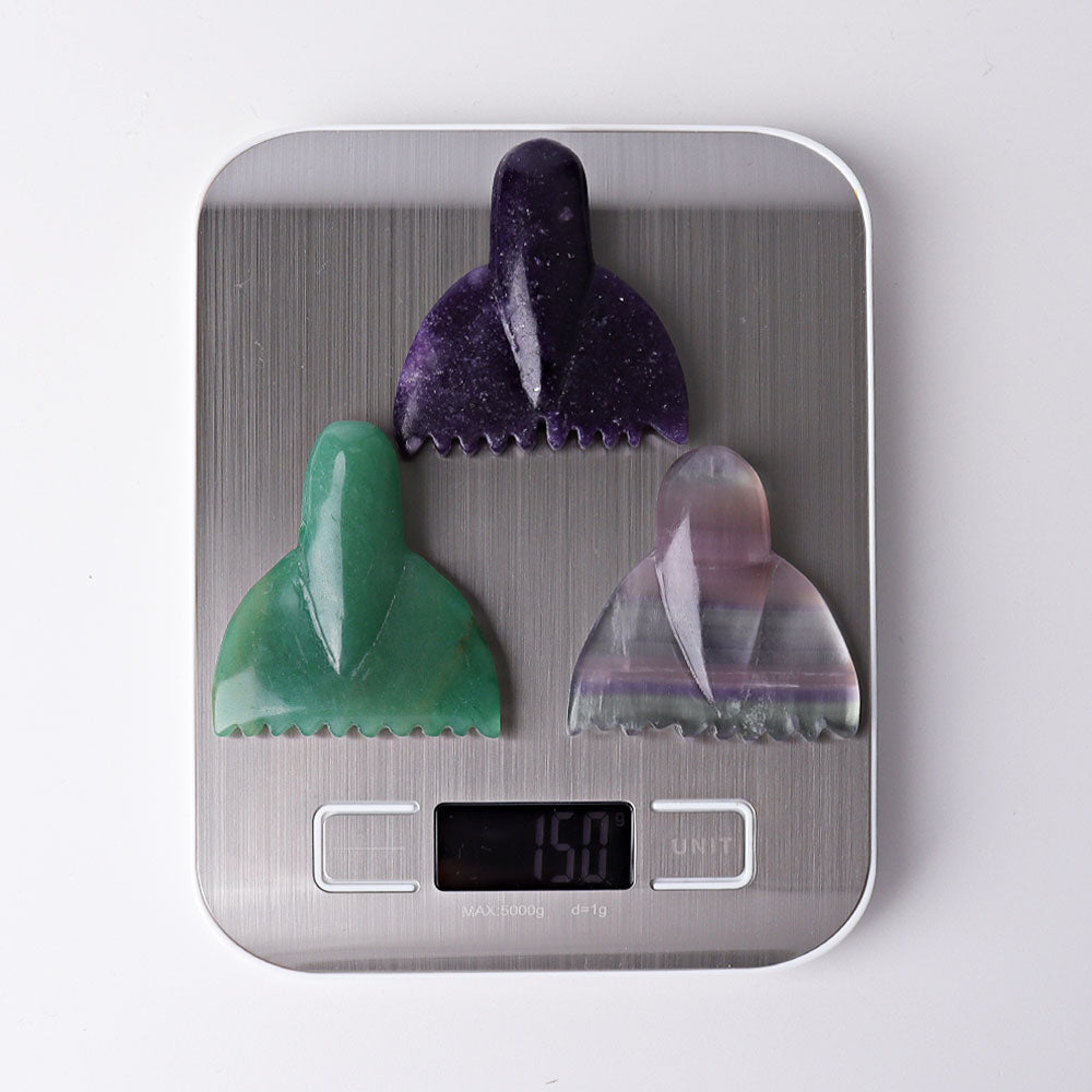 2.2-inch Crystal Fish Tail Carvings