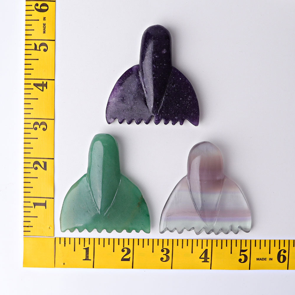 2.2-inch Crystal Fish Tail Carvings