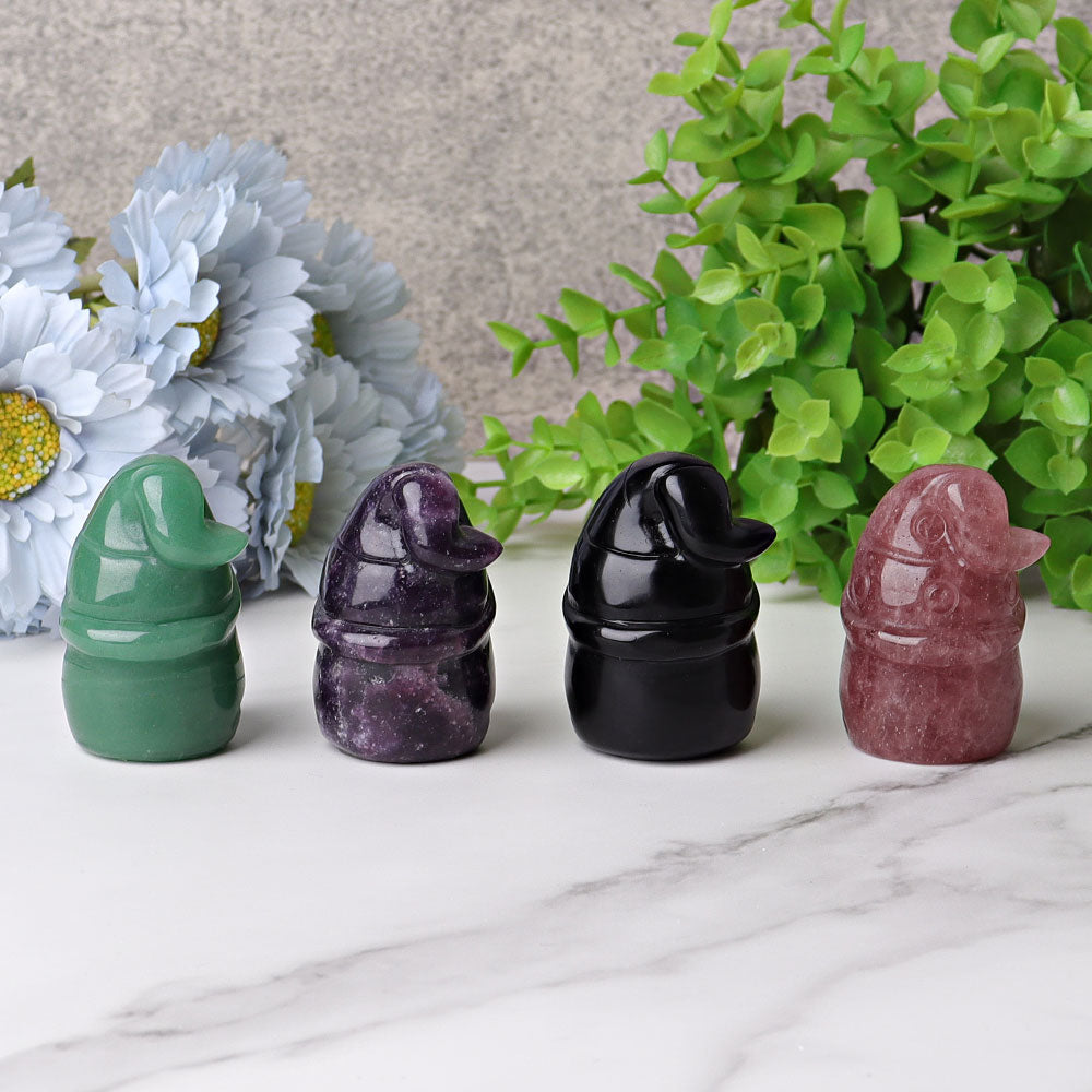 2.2 Inch Crystal Gnome Figurines in Aventurine & Quartz