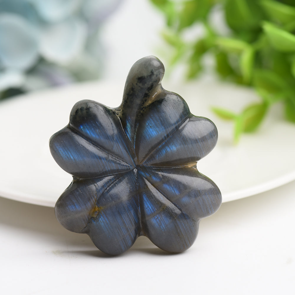 2.2 Inch Mixed Crystal Clover Leaf Figurine for Healing