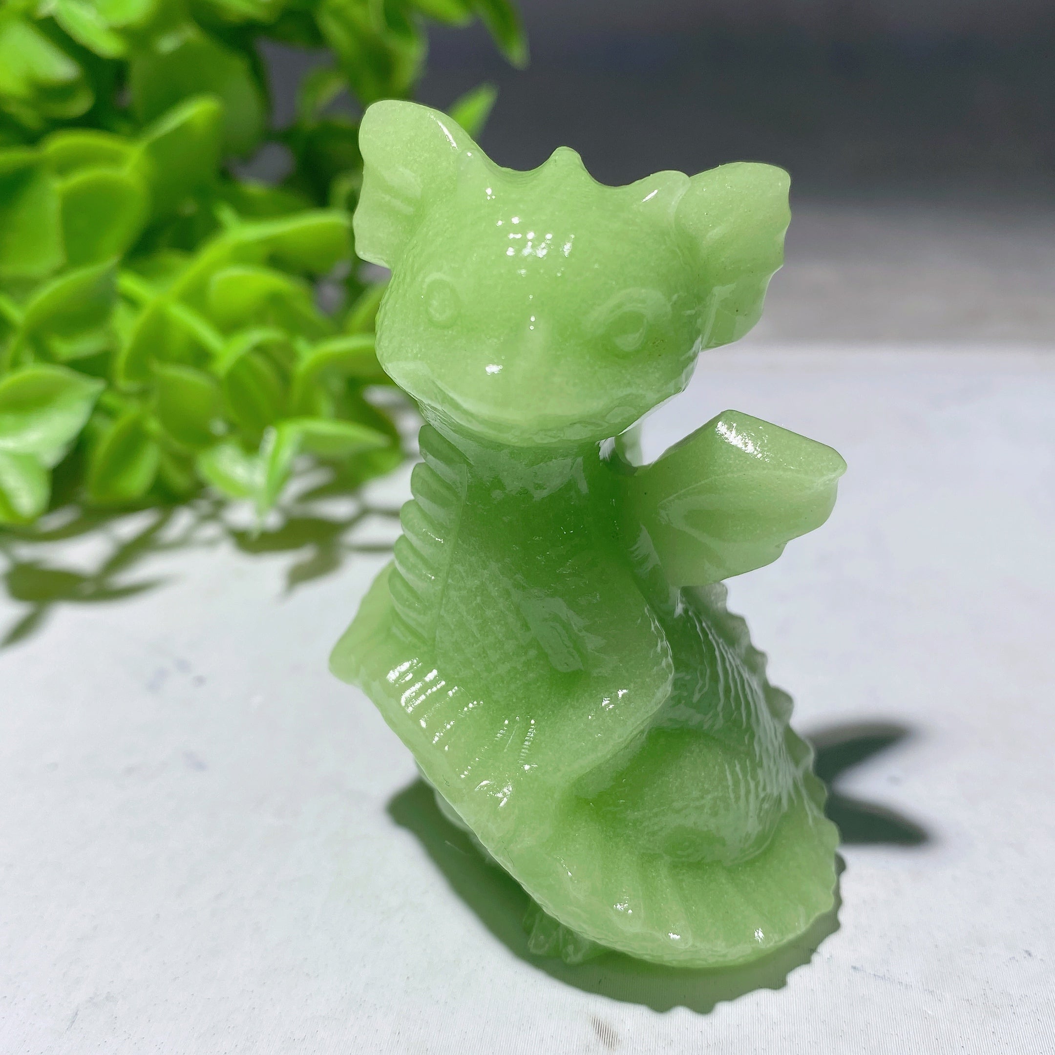 2.2-inch Mixed Crystal Dragon Carving for Healing