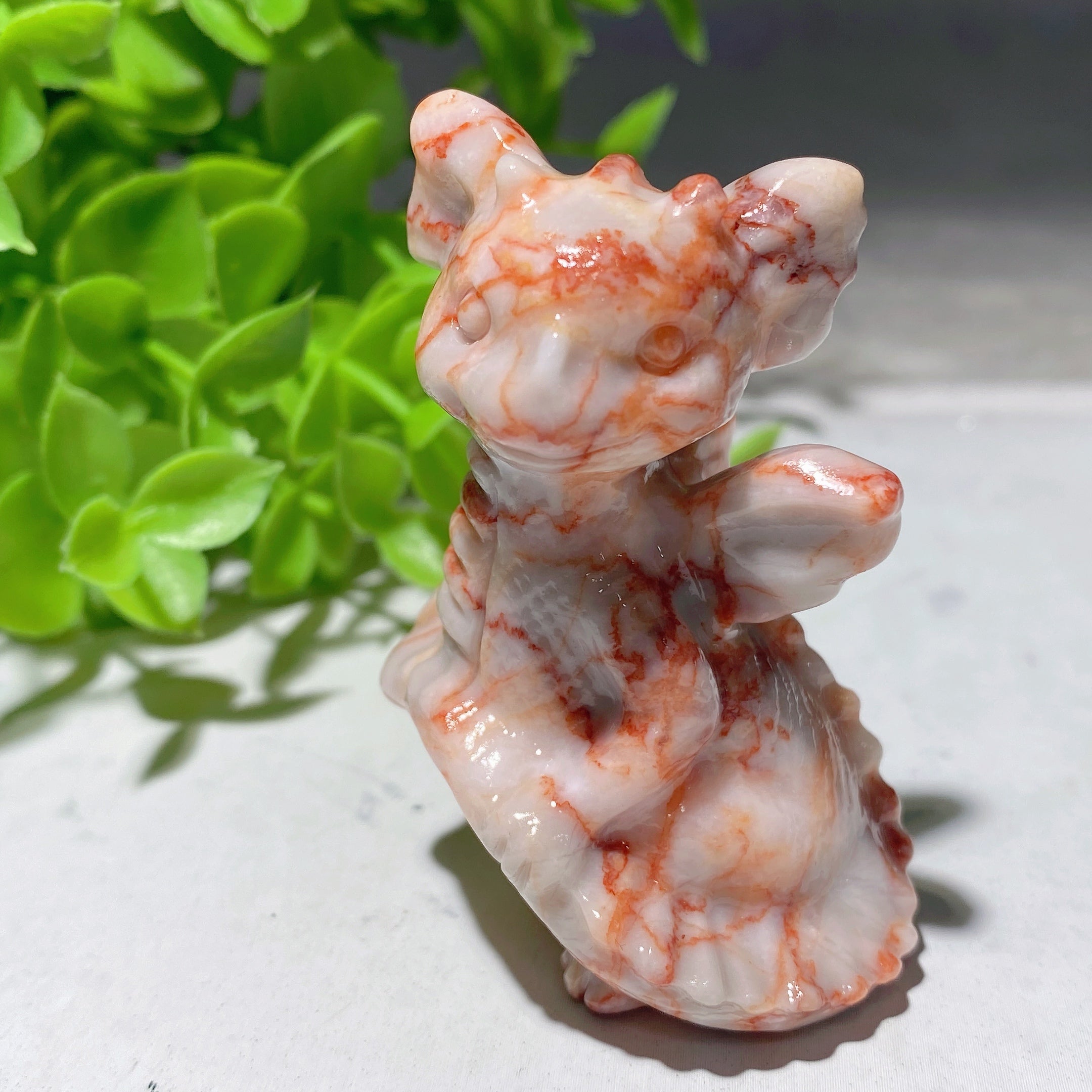 2.2-inch Mixed Crystal Dragon Carving for Healing