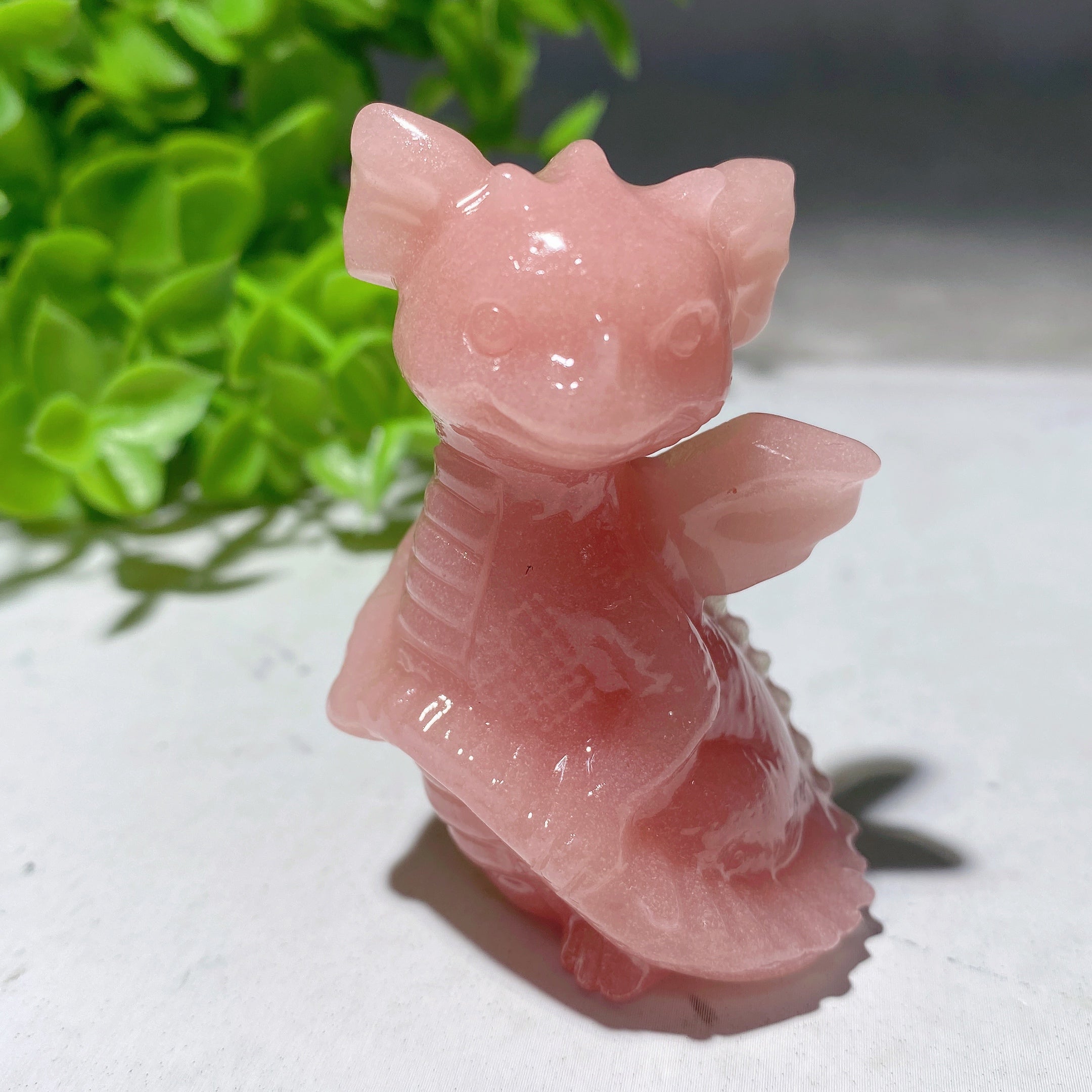 2.2-inch Mixed Crystal Dragon Carving for Healing