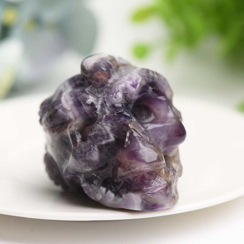 2.2-Inch Mixed Crystal Skull Carvings for Spiritual Healing