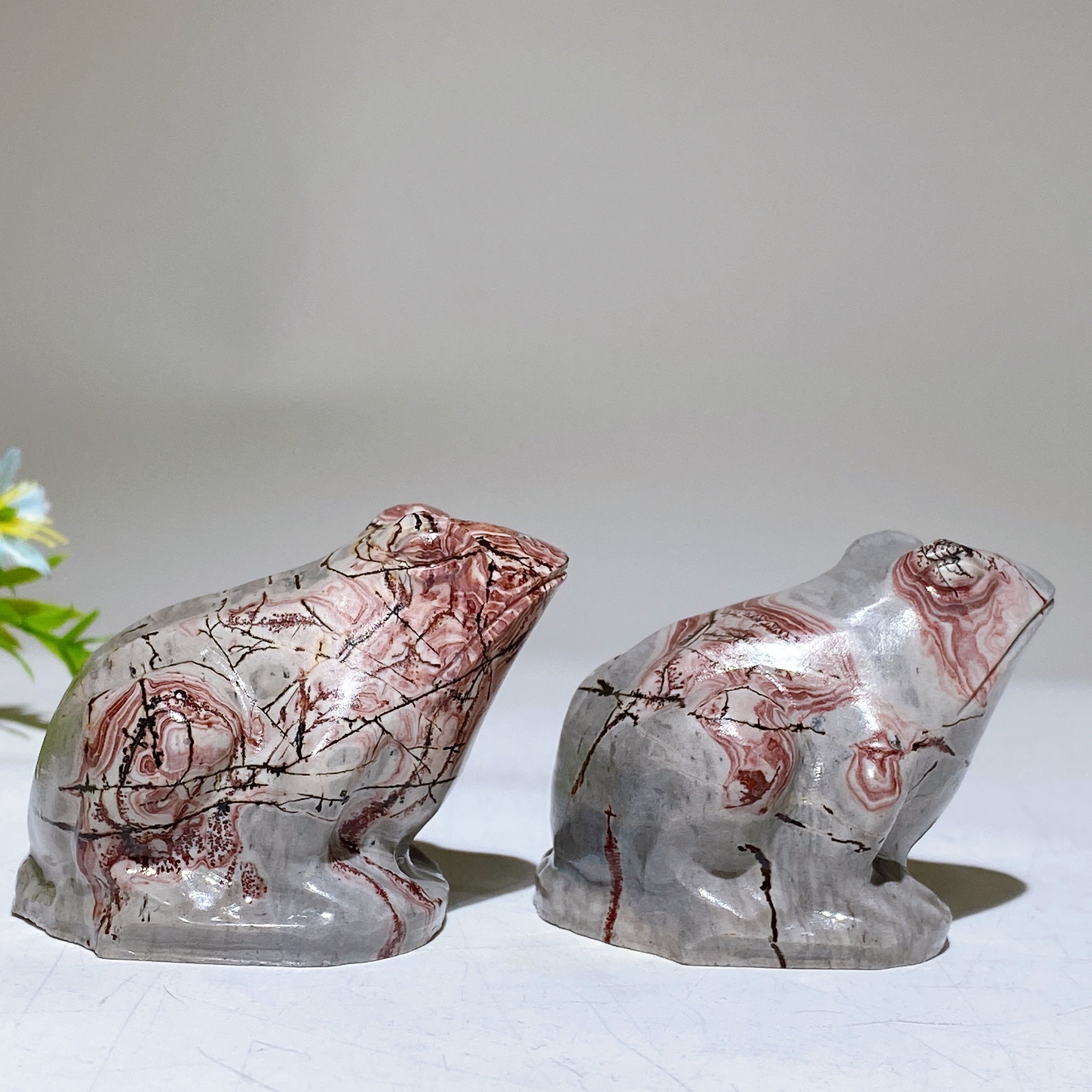 2.2 inch Picture Jasper Frog Figurine Carving