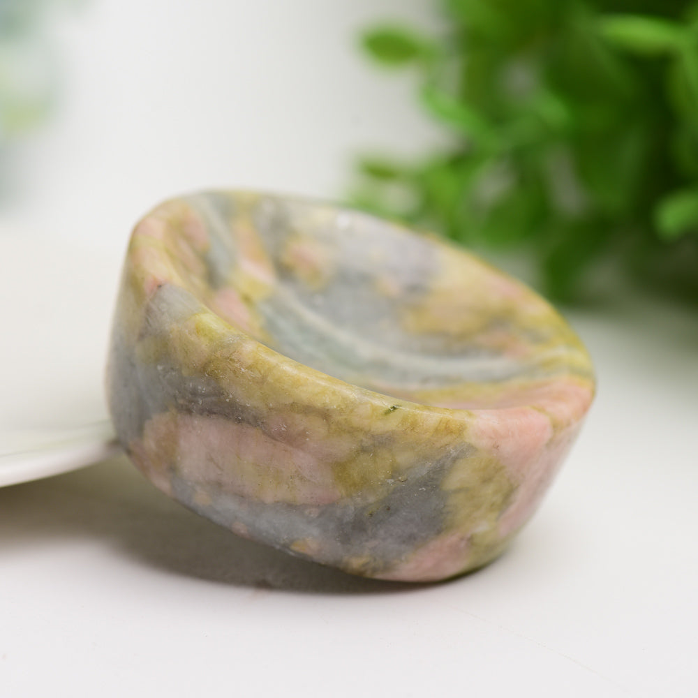 2.2 Inch Pink Tourmaline Healing Crystal Bowl