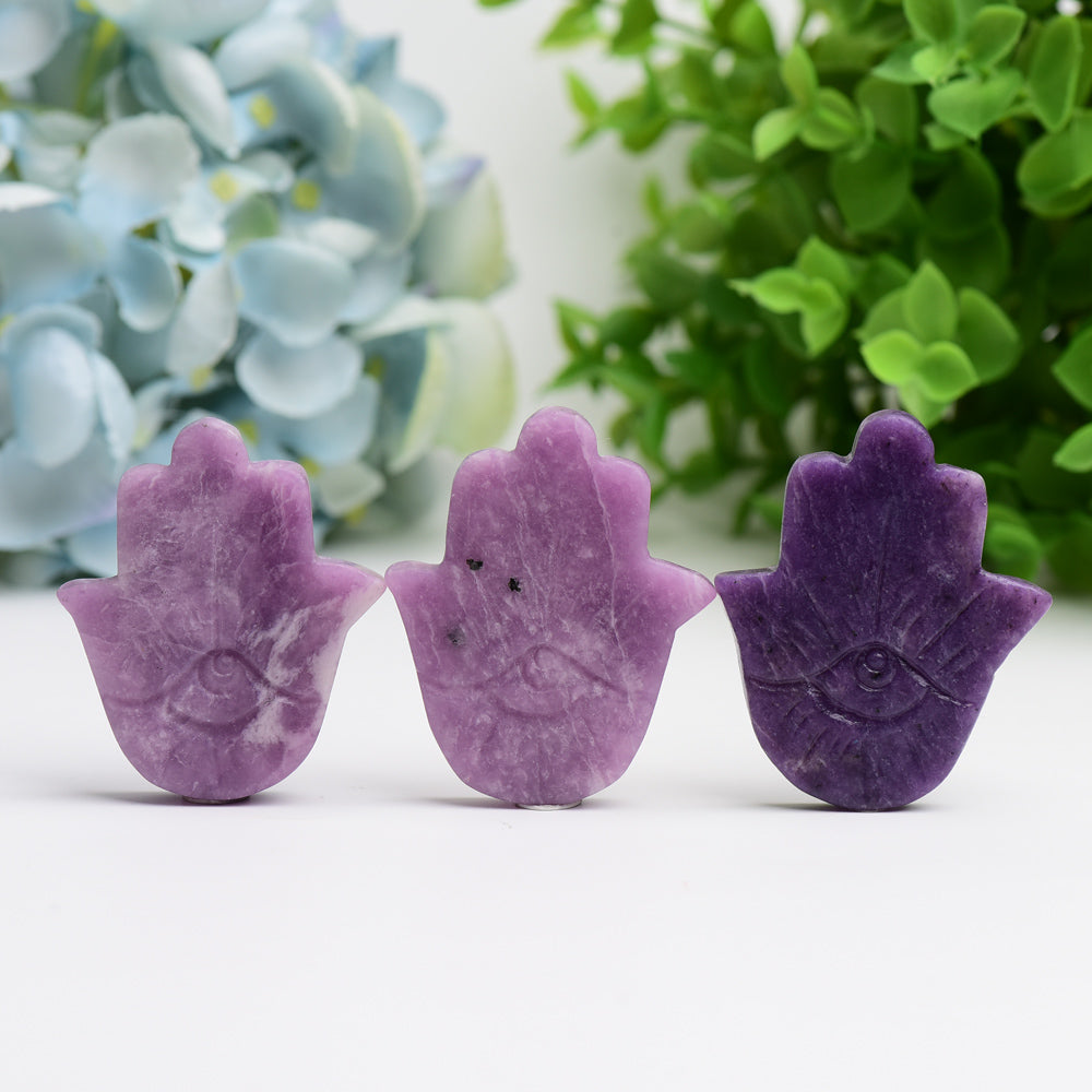 2.2 Inch Purple Mica Evil Eye Crystal Figurine
