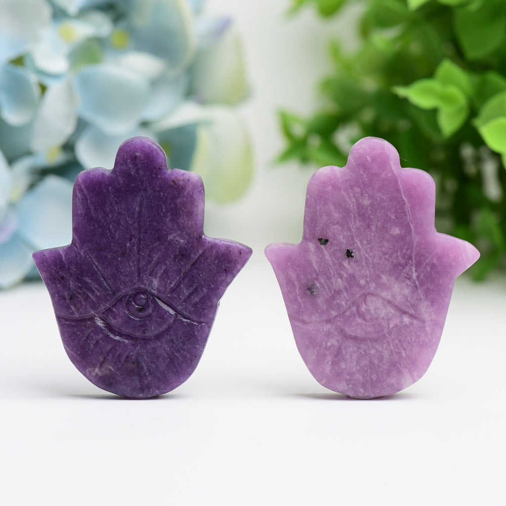 2.2 Inch Purple Mica Evil Eye Crystal Figurine