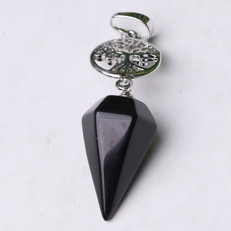 2.2" Multi-Stone Arrowhead Pendant for Spiritual Energy