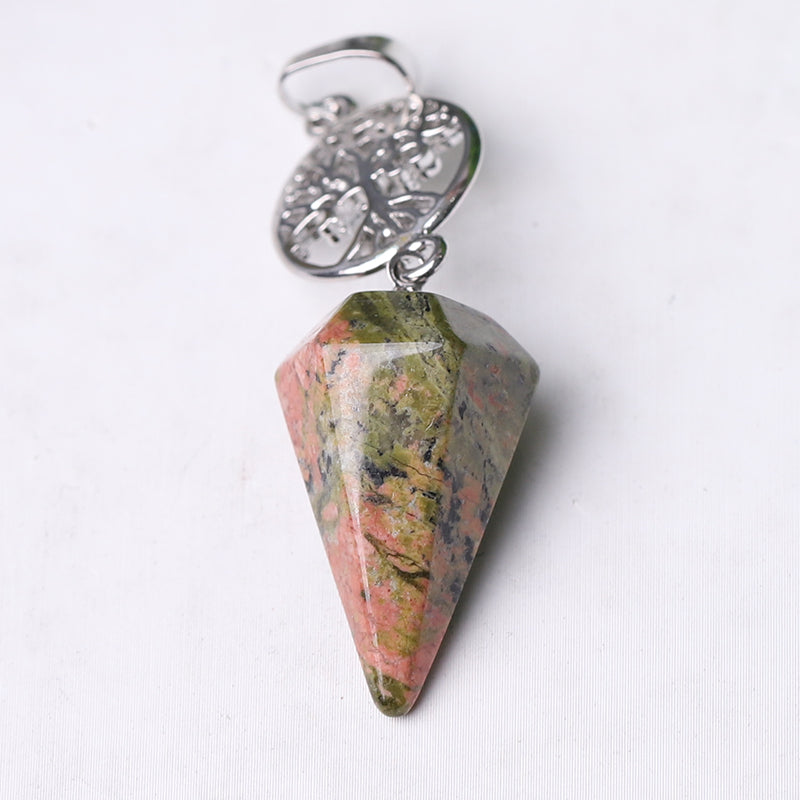 2.2" Multi-Stone Arrowhead Pendant for Spiritual Energy