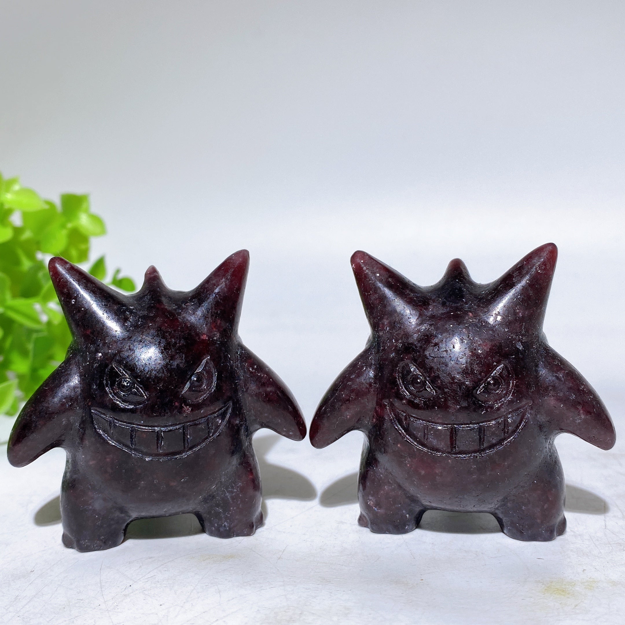 2.2" Purple Mica Gengar Crystal Figurine Carving