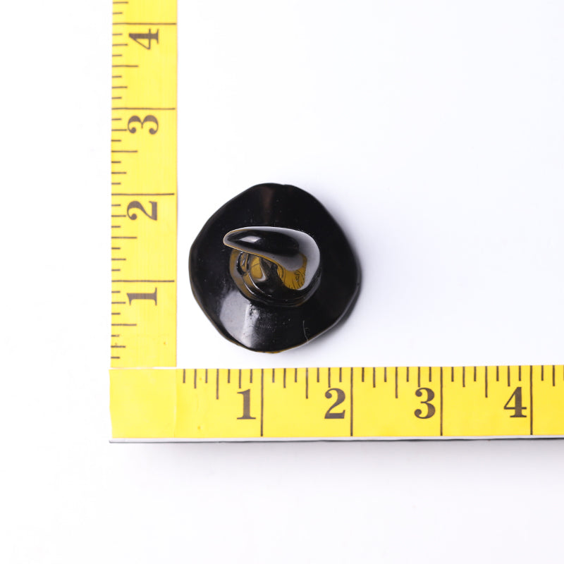 2.25" Black Obsidian Witch's Hat Crystal Figurine