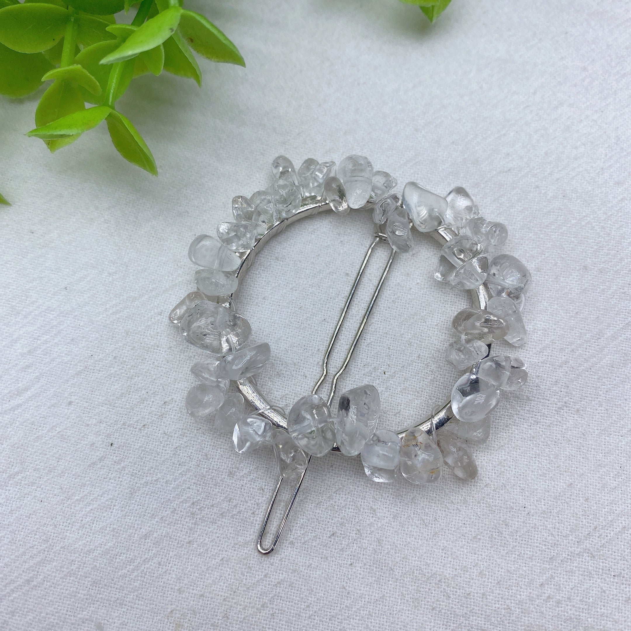 2.2in Mixed Crystal Chips Hairpin | Healing Ritual Accessory