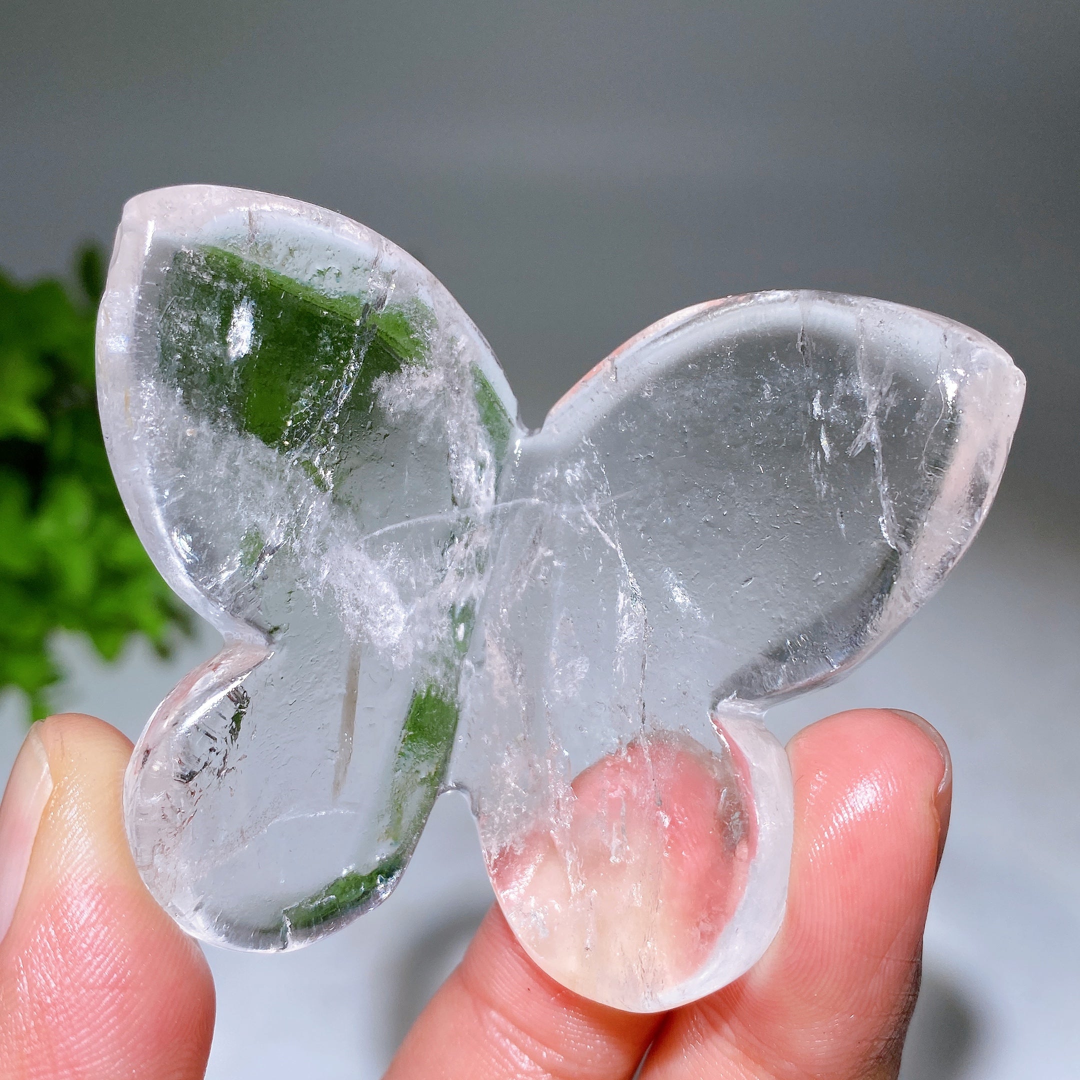 2.3-2.5" Hand Carved Crystal Butterfly Animal Figurine