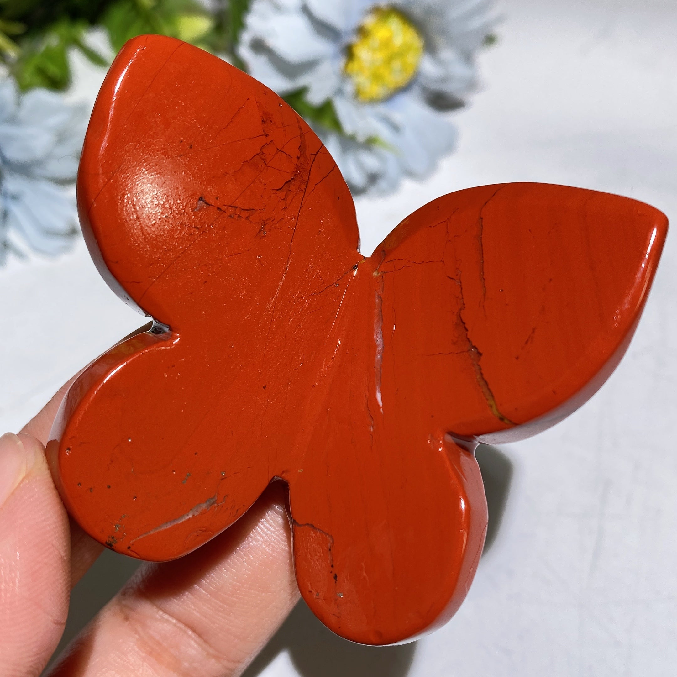 2.3-2.5" Hand Carved Crystal Butterfly Animal Figurine