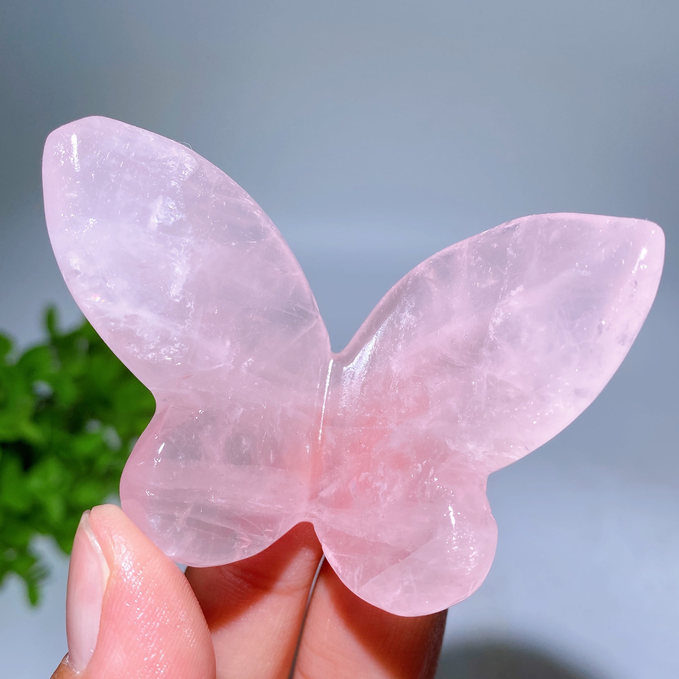 2.3-2.5" Hand Carved Crystal Butterfly Animal Figurine
