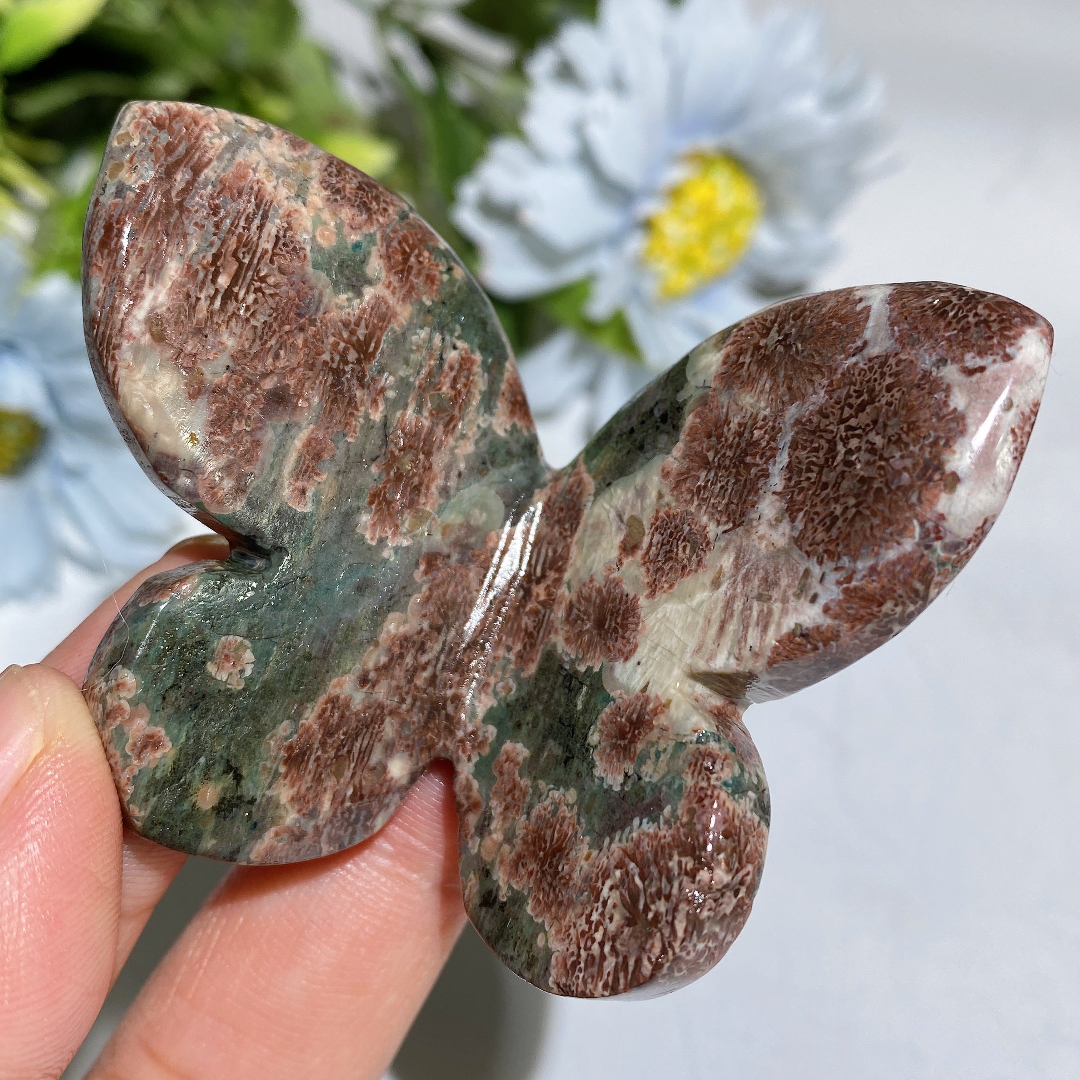 2.3-2.5" Hand Carved Crystal Butterfly Animal Figurine