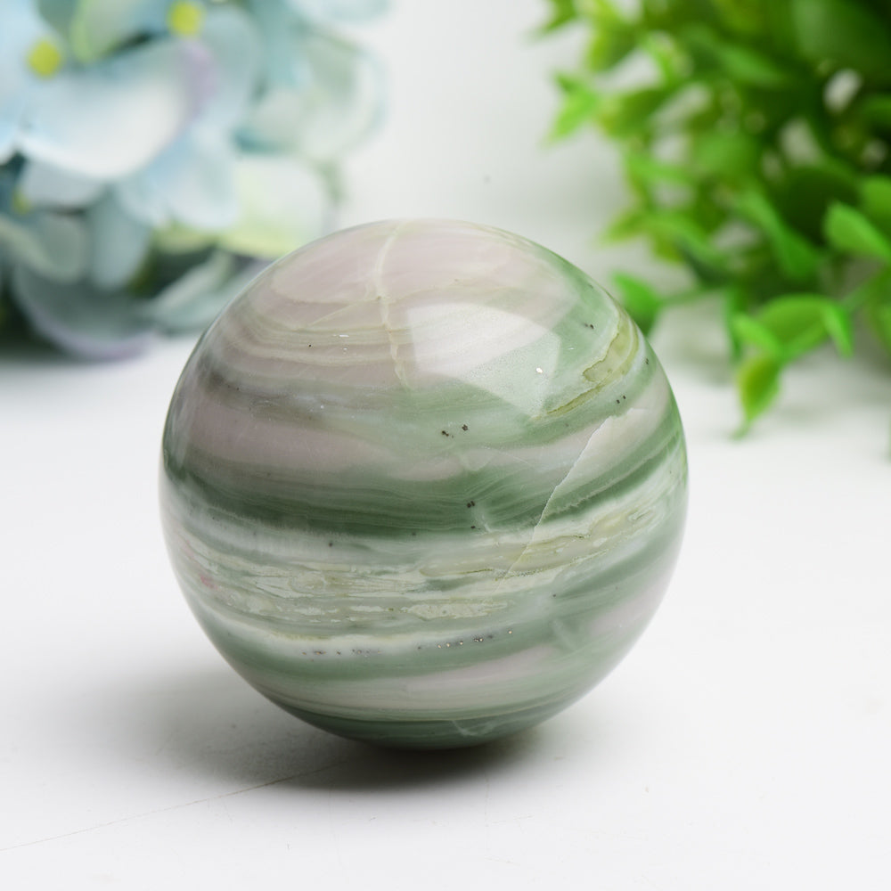2.3-2.5 Inch Brazilian Jasper Healing Crystal Sphere