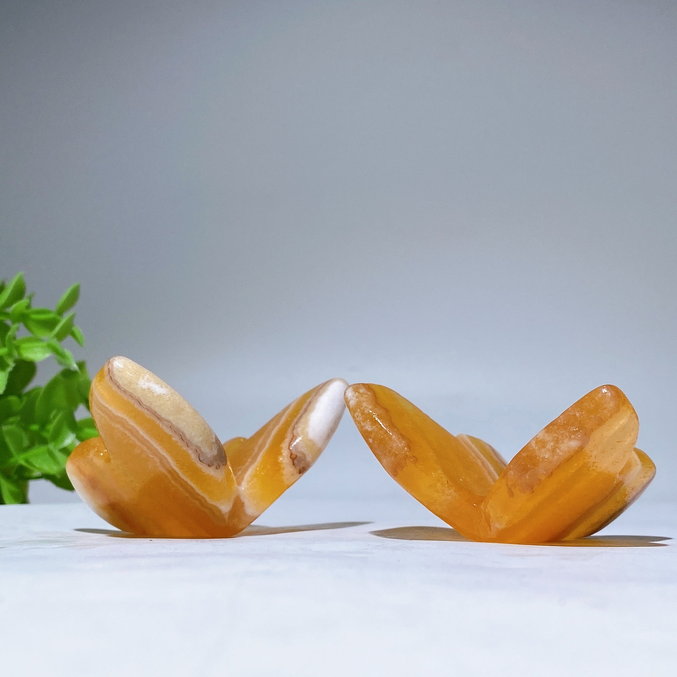 2.3-2.5 inch Orange Calcite Butterfly Crystal Figurine