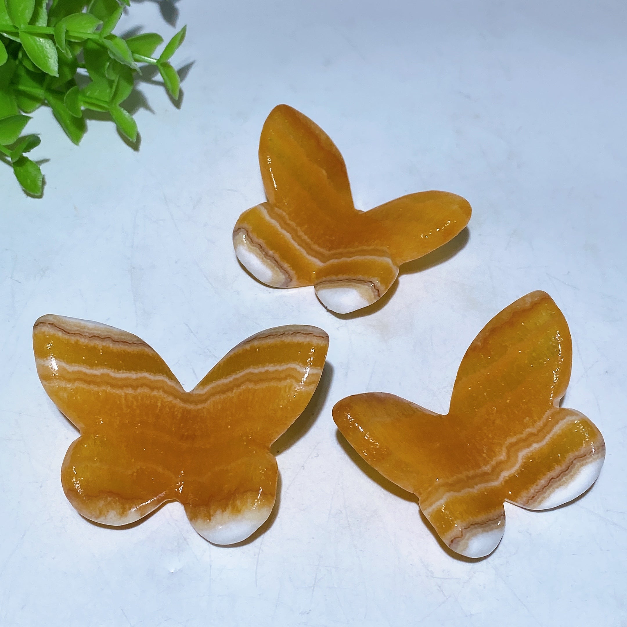 2.3-2.5 inch Orange Calcite Butterfly Crystal Figurine