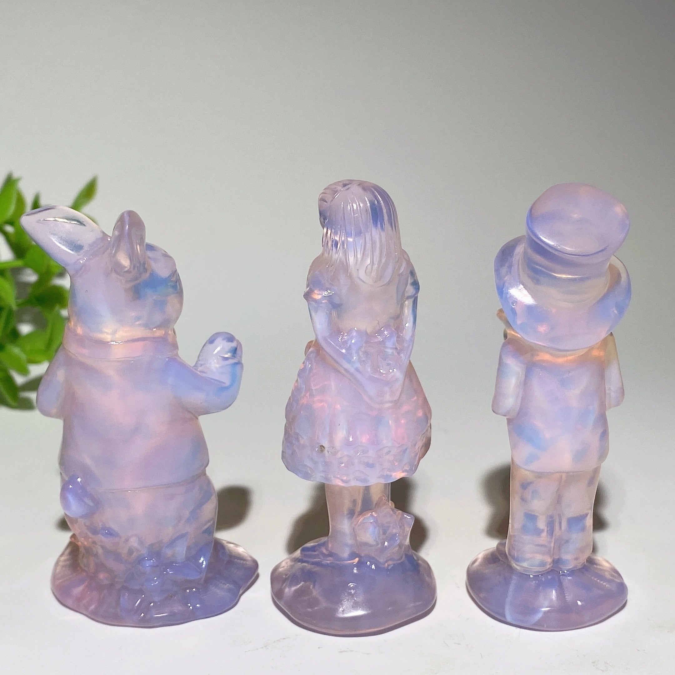 2.3-3.0in Pink Opalite Crystal Figurines Collection