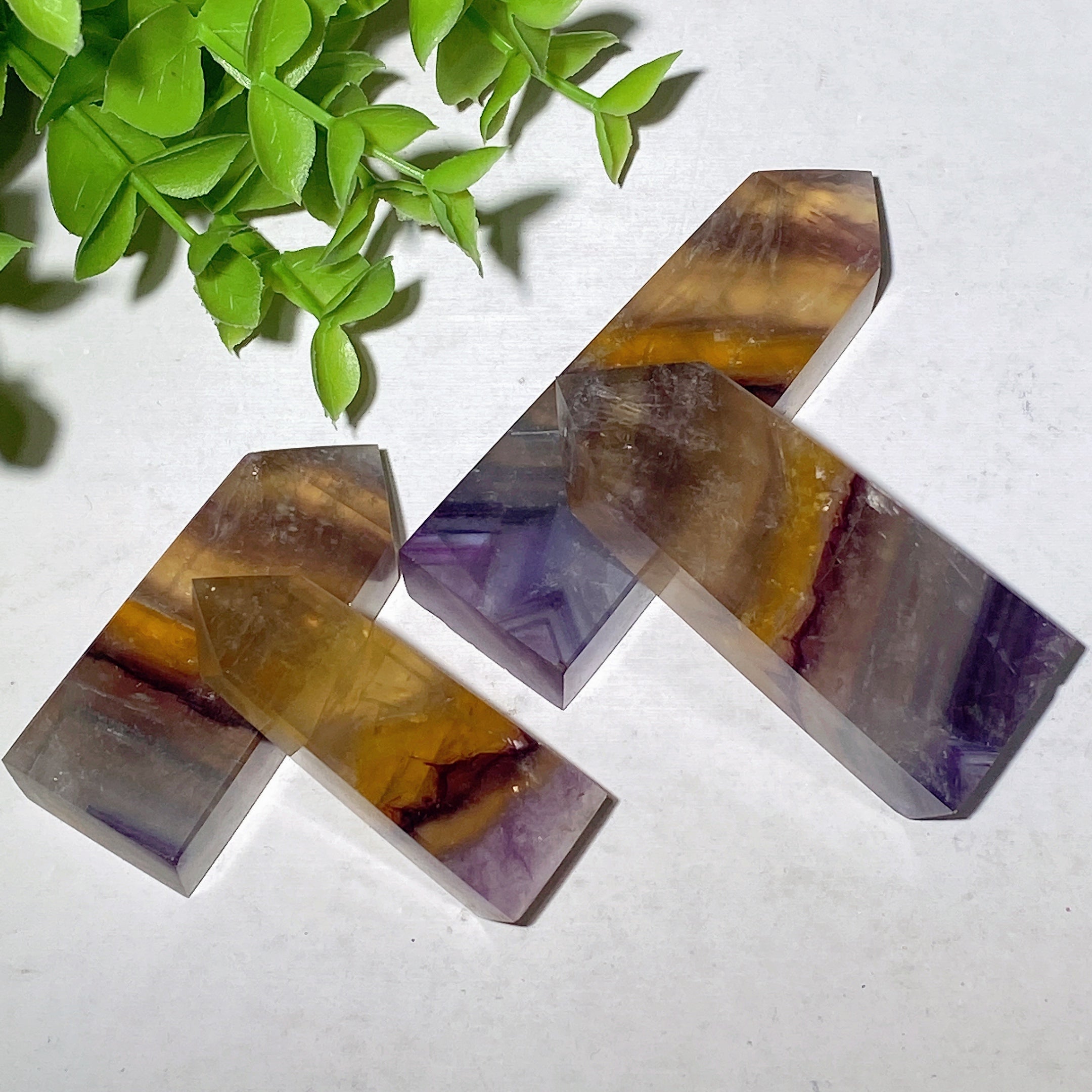 2.3-3.3 inch Yellow Fluorite Crystal Points for Healing