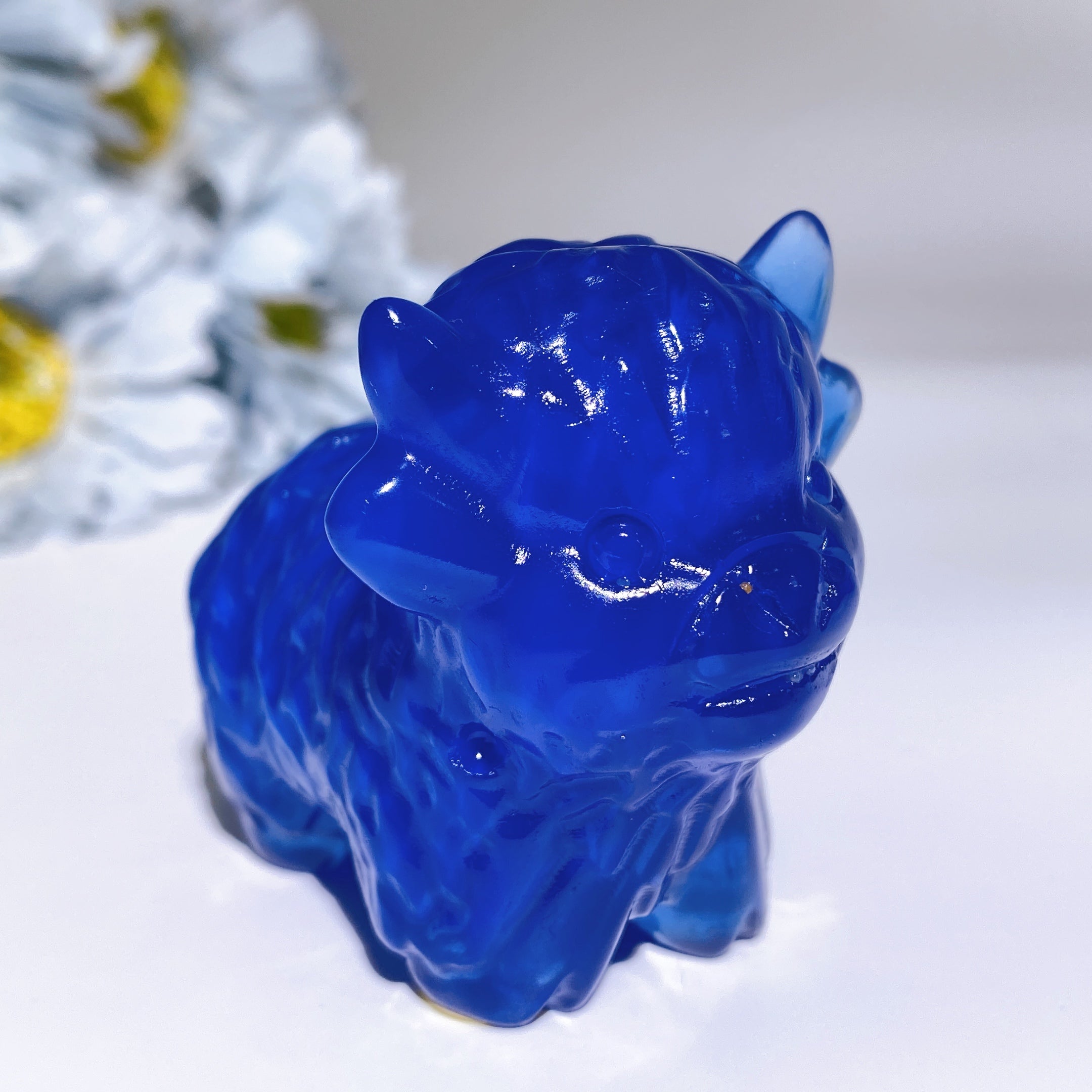 2.3" Hand Carved Crystal Cattle Figurine Healing Totem