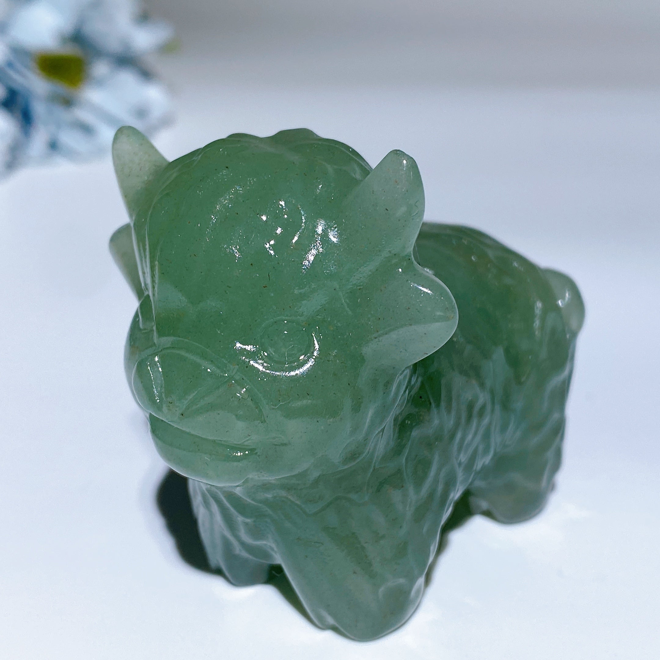 2.3" Hand Carved Crystal Cattle Figurine Healing Totem