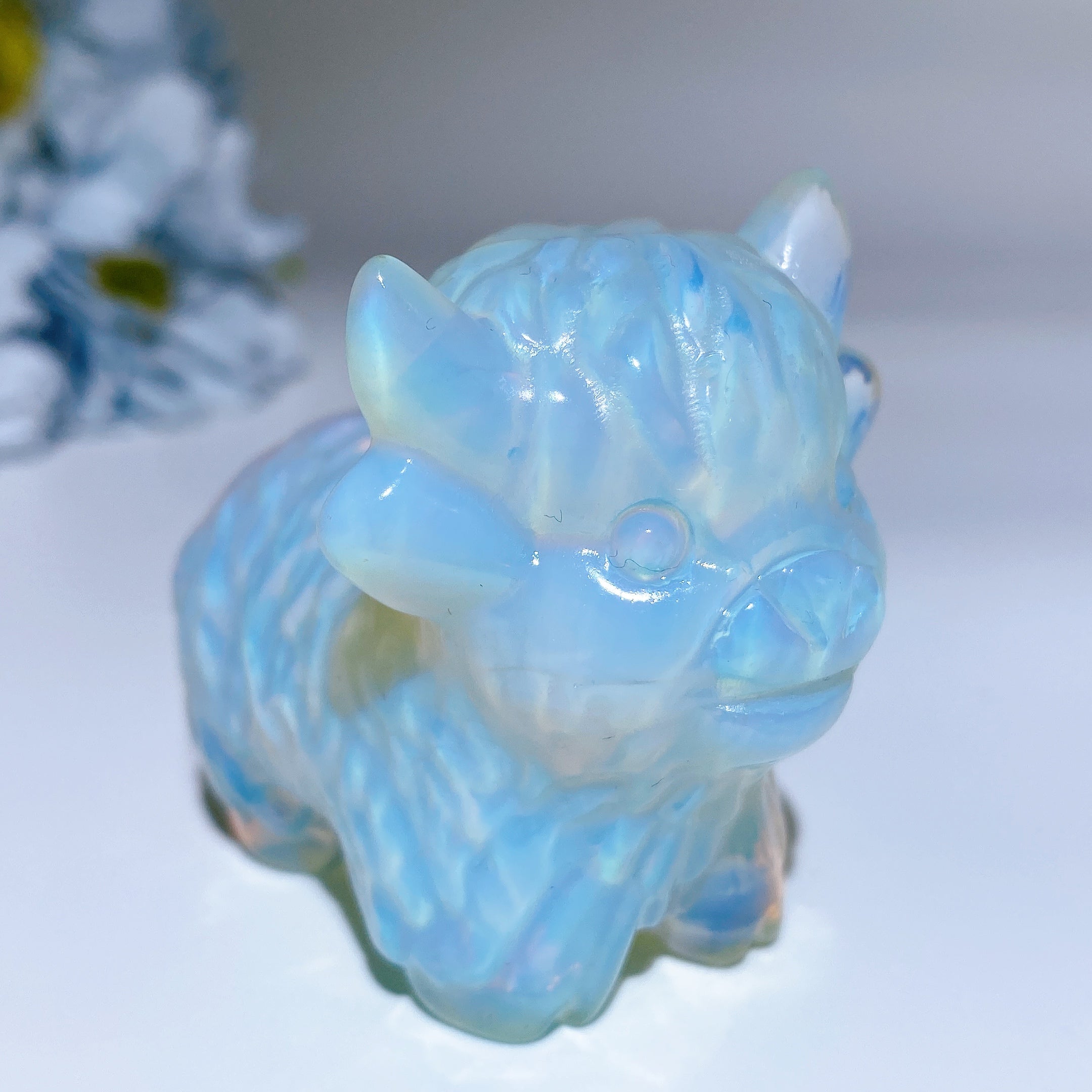 2.3" Hand Carved Crystal Cattle Figurine Healing Totem