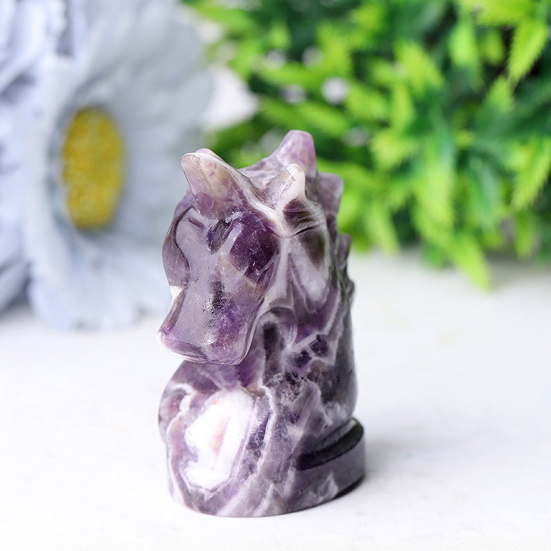 2.3 Inch Amethyst Unicorn Crystal Figurine Carving