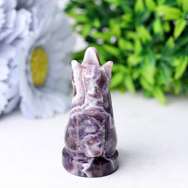 2.3 Inch Amethyst Unicorn Crystal Figurine Carving