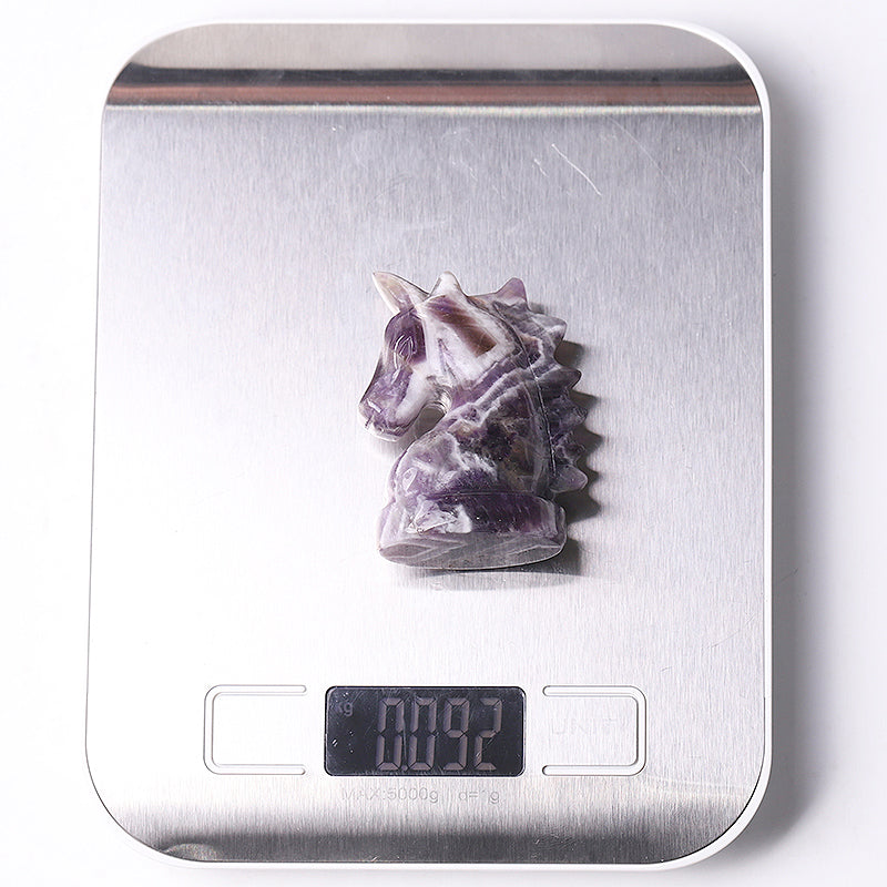 2.3 Inch Amethyst Unicorn Crystal Figurine Carving