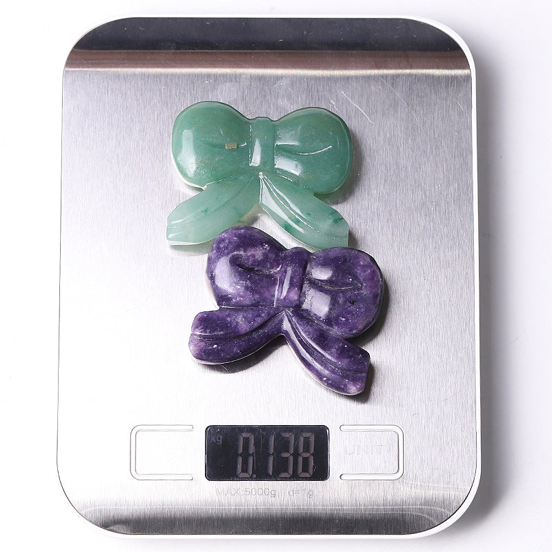 2.3 inch Bow-knot Crystal Figurines for Christmas Gifts