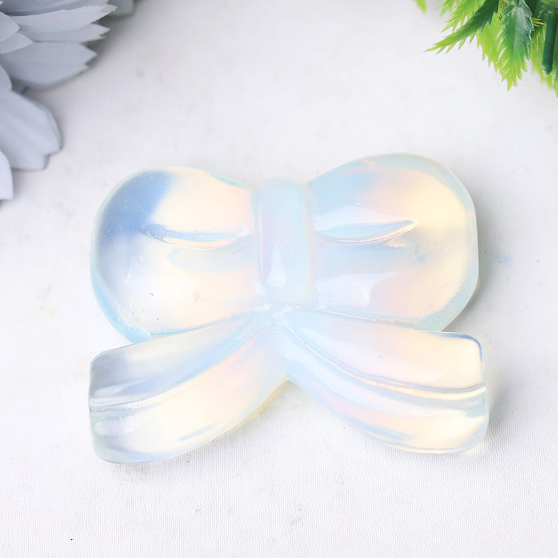 2.3 inch Bow-knot Crystal Figurines for Christmas Gifts