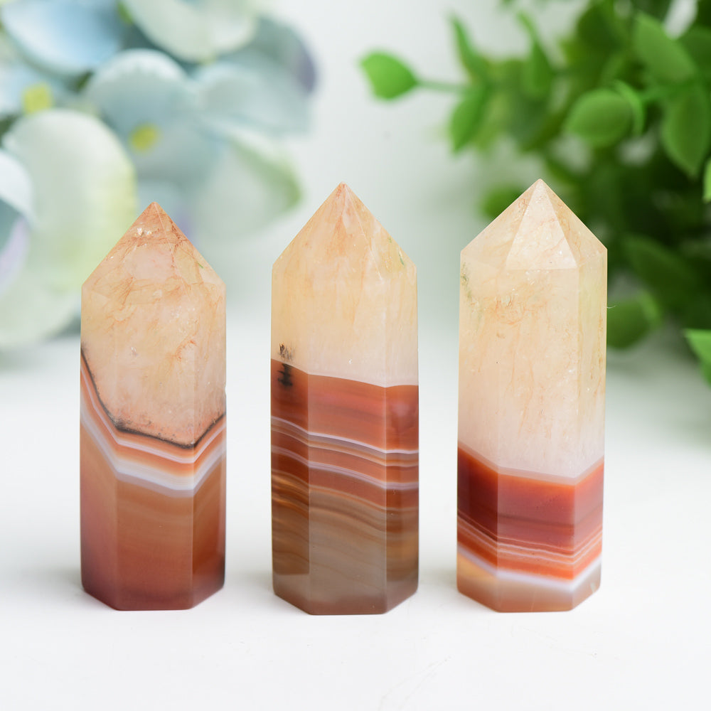 2-3 Inch Carnelian Point Crystal for Healing & Energy