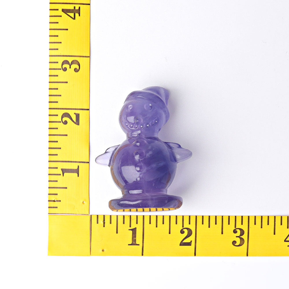 2.3-inch Fluorite Snowman Crystal Figurine Carving