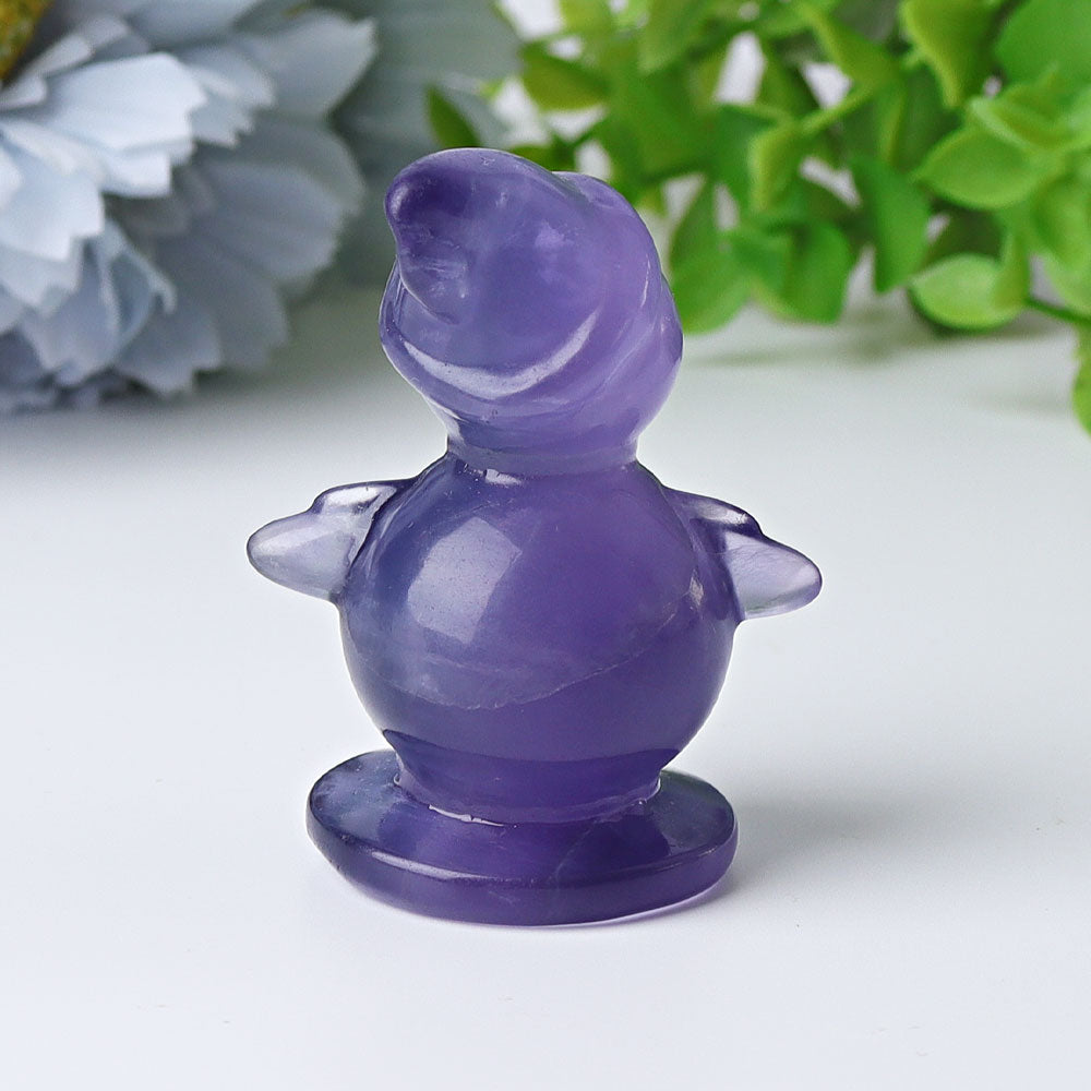 2.3-inch Fluorite Snowman Crystal Figurine Carving