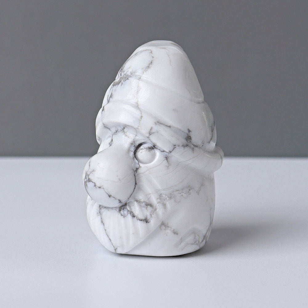 2.3 inch Howlite Crystal Gnome Figurine Carving