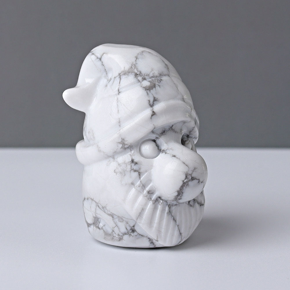 2.3 inch Howlite Crystal Gnome Figurine Carving