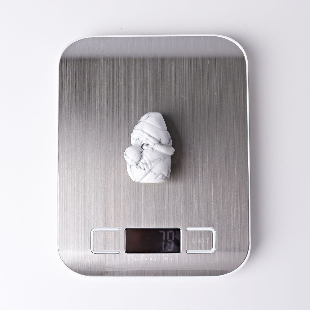 2.3 inch Howlite Crystal Gnome Figurine Carving