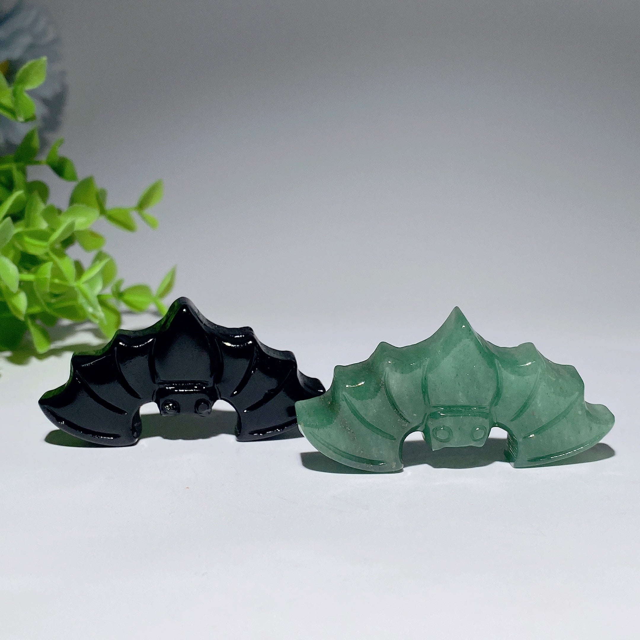 2.3 inch Mixed Crystal Bat Animal Carvings for Healing