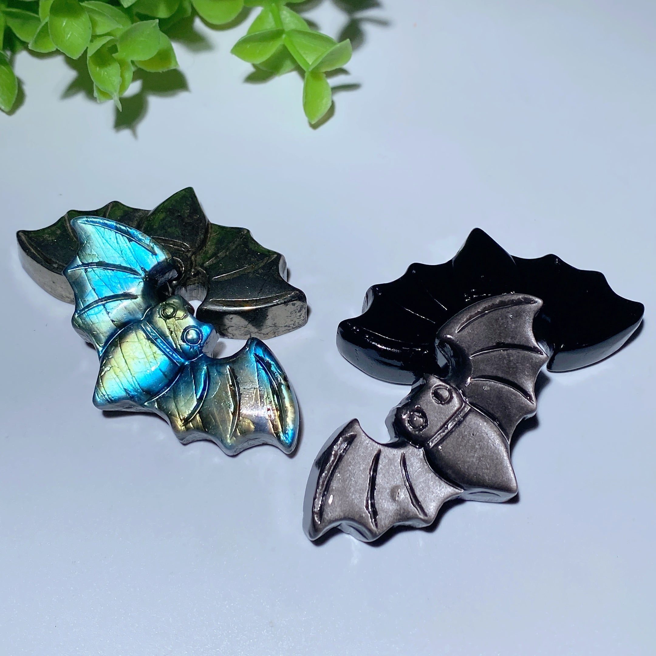 2.3 inch Mixed Crystal Bat Animal Carvings for Healing