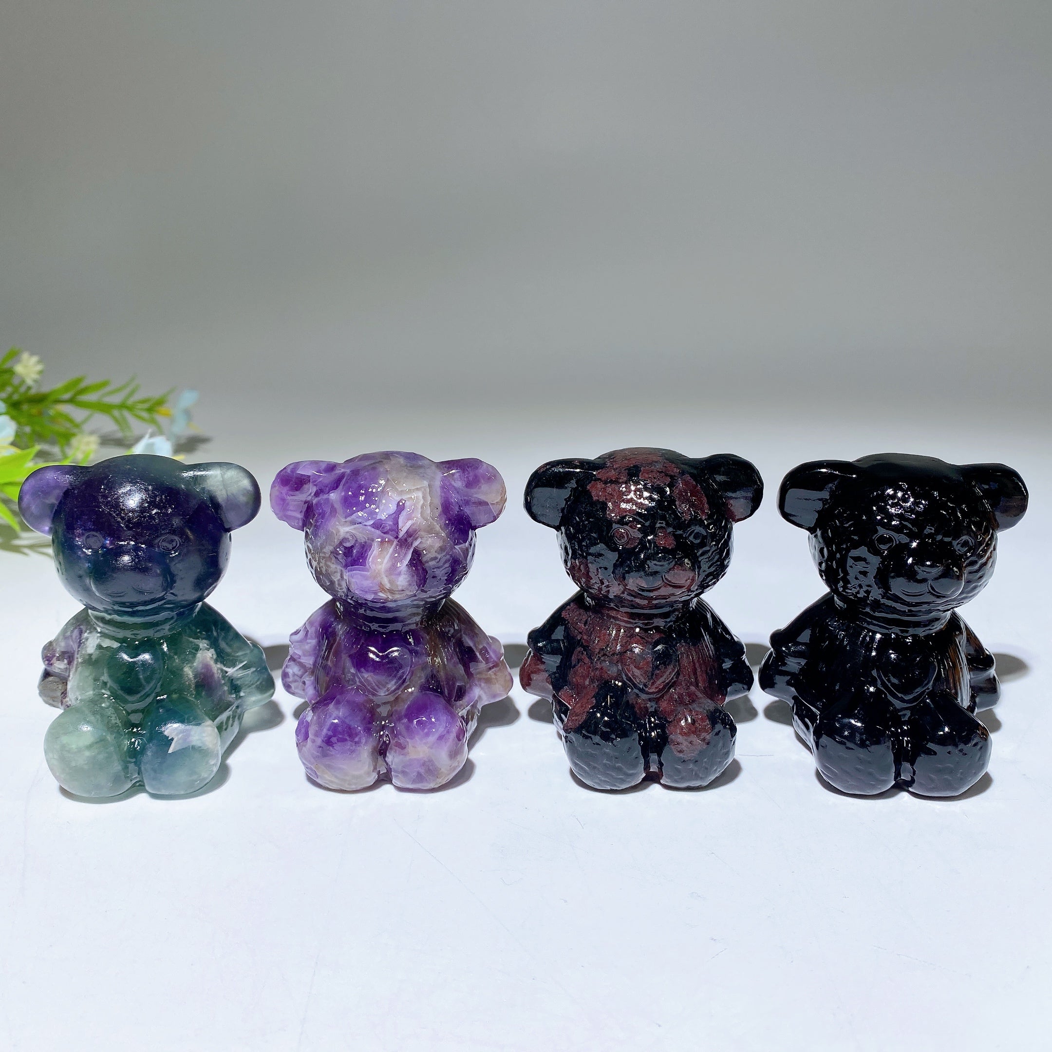 2.3 inch Mixed Crystal Bear Figurines for Healing