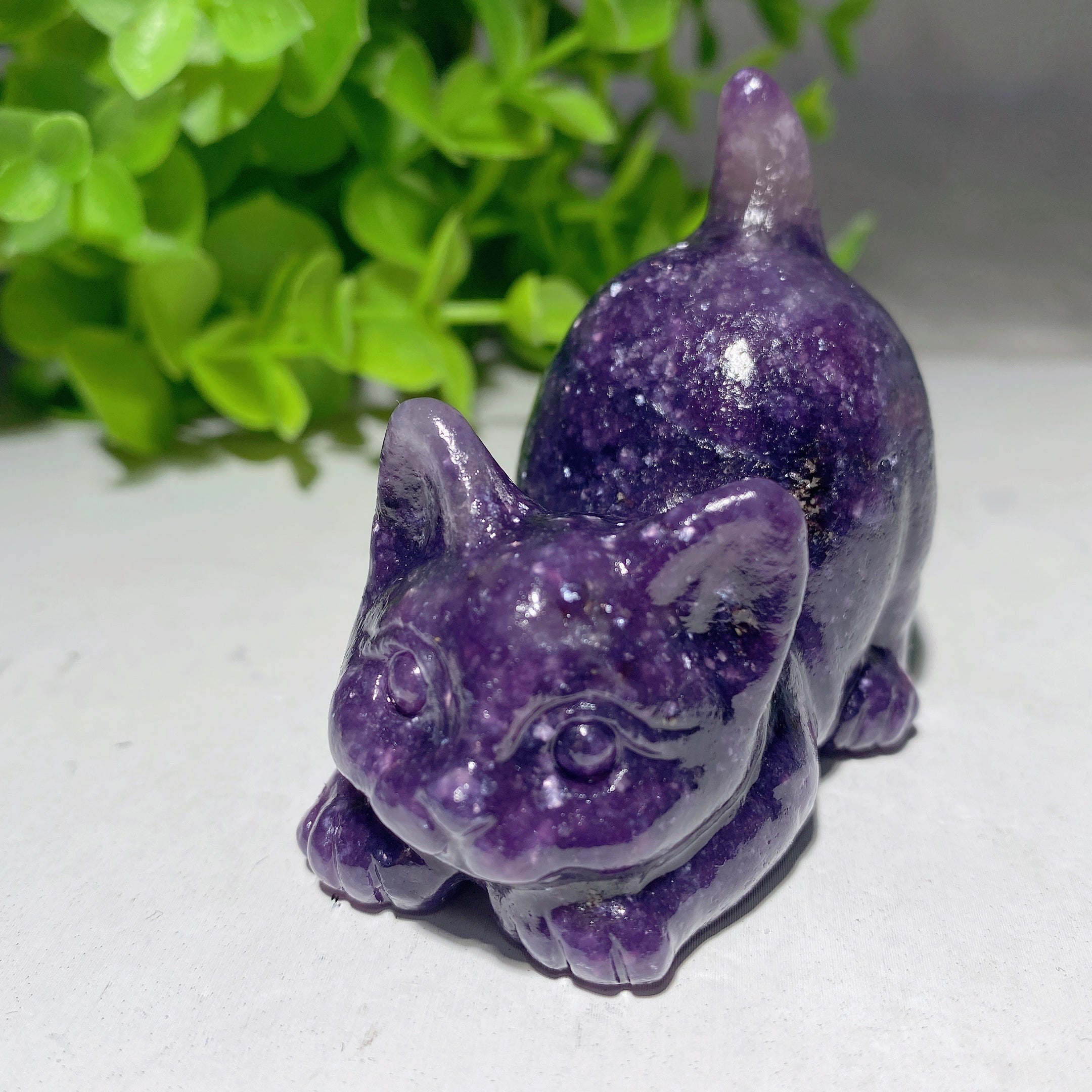 2.3 inch Mixed Crystal Cat Figurines for Healing & Decor
