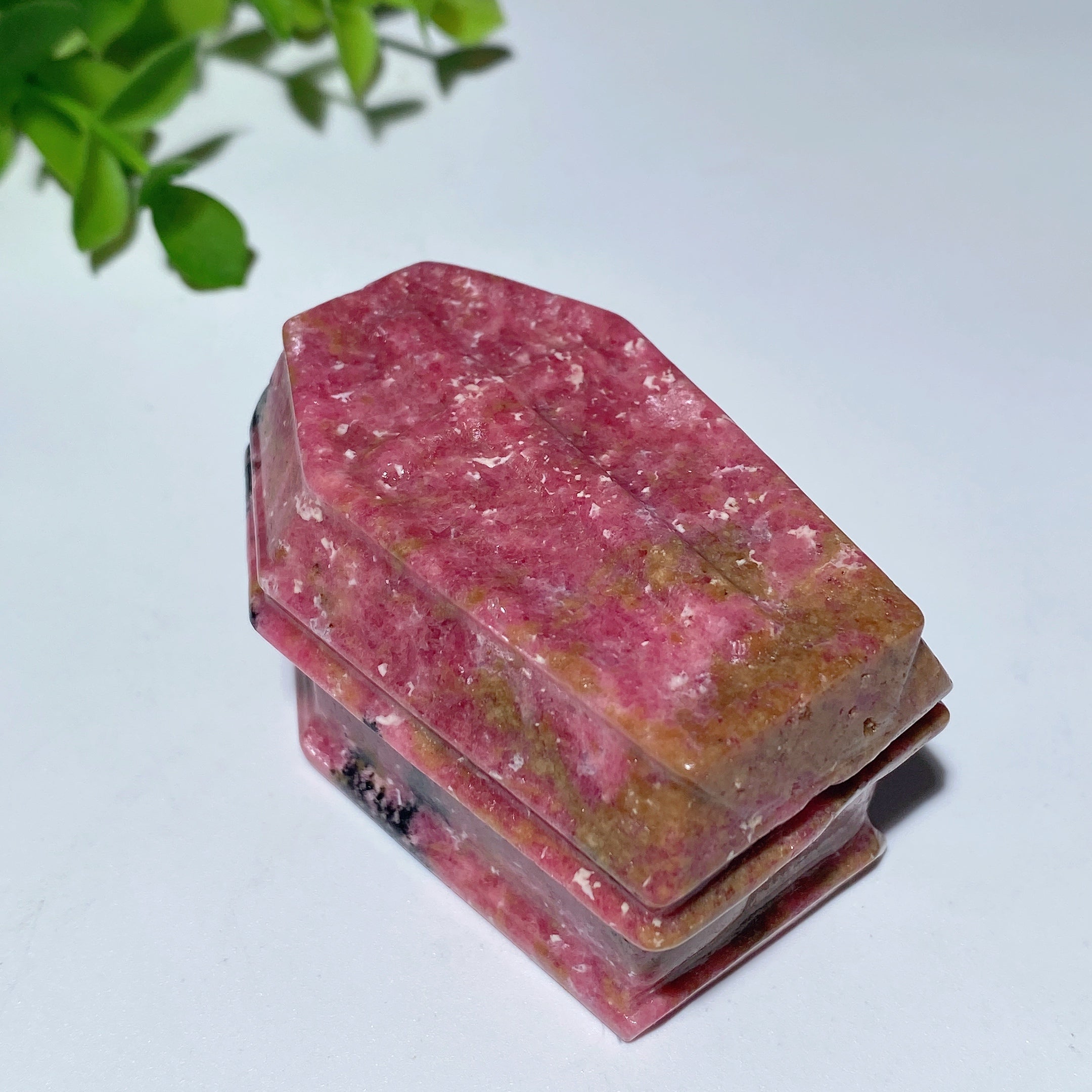 2.3-inch Mixed Crystal Coffin Carvings for Healing & Energy