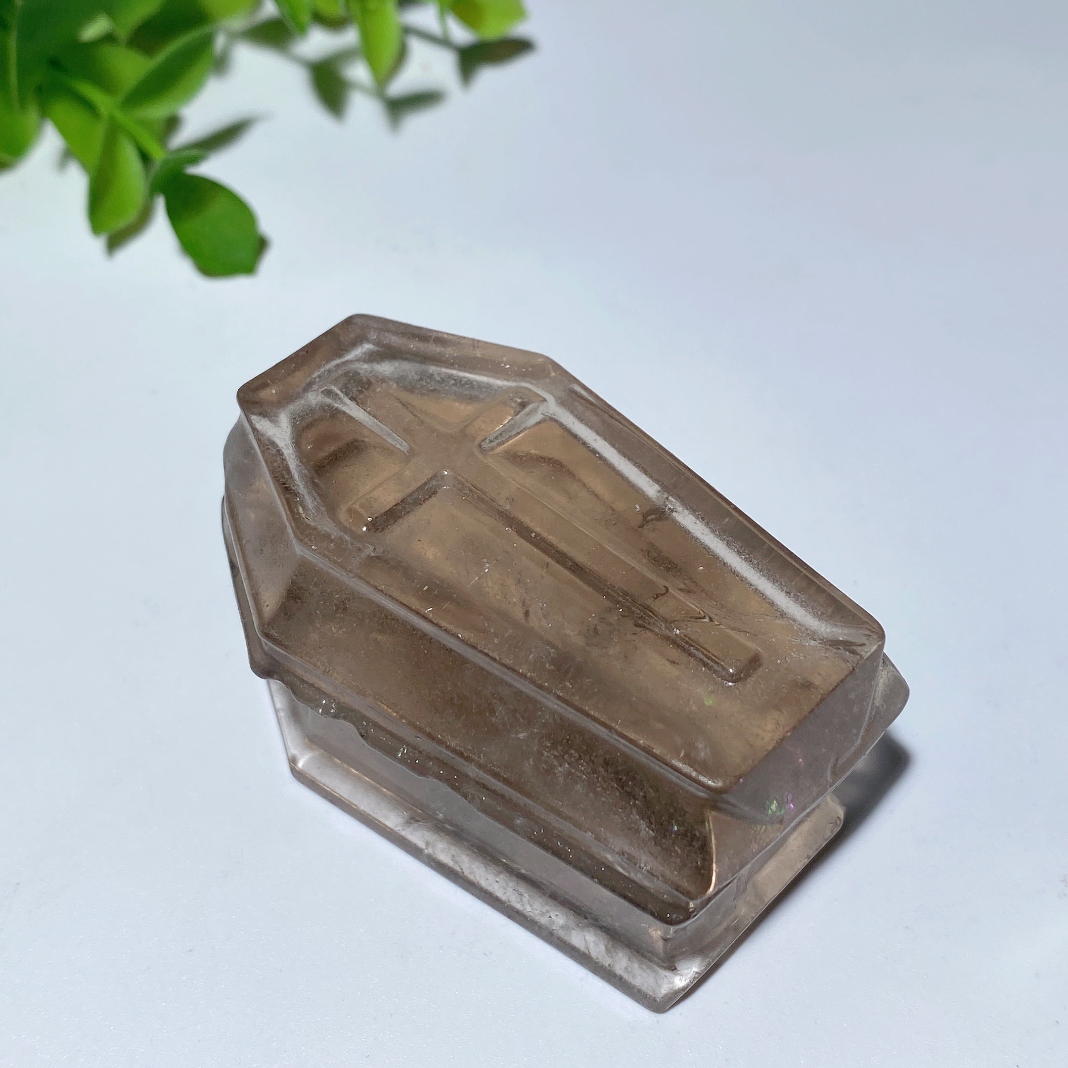 2.3-inch Mixed Crystal Coffin Carvings for Healing & Energy