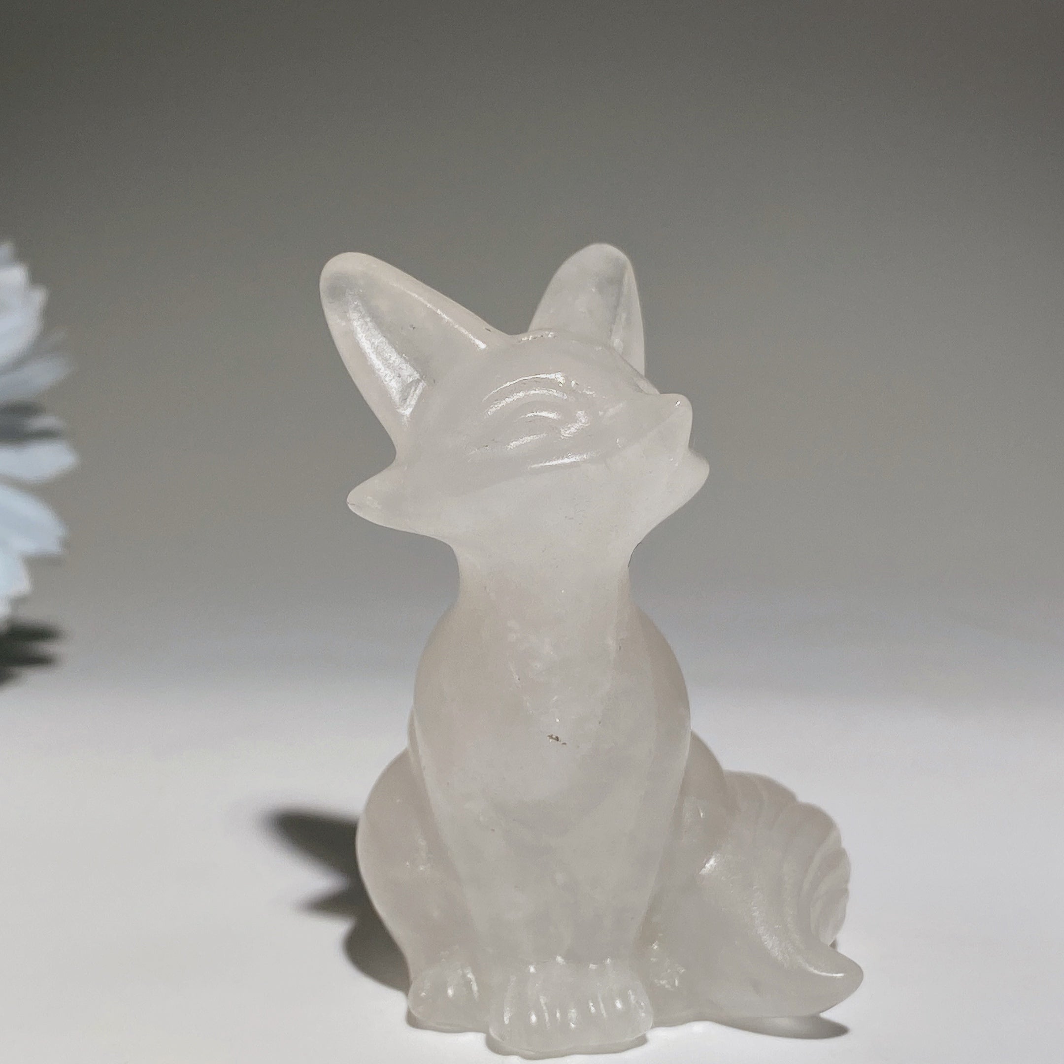 2.3 inch Mixed Crystal Fox Carving with Healing Energy